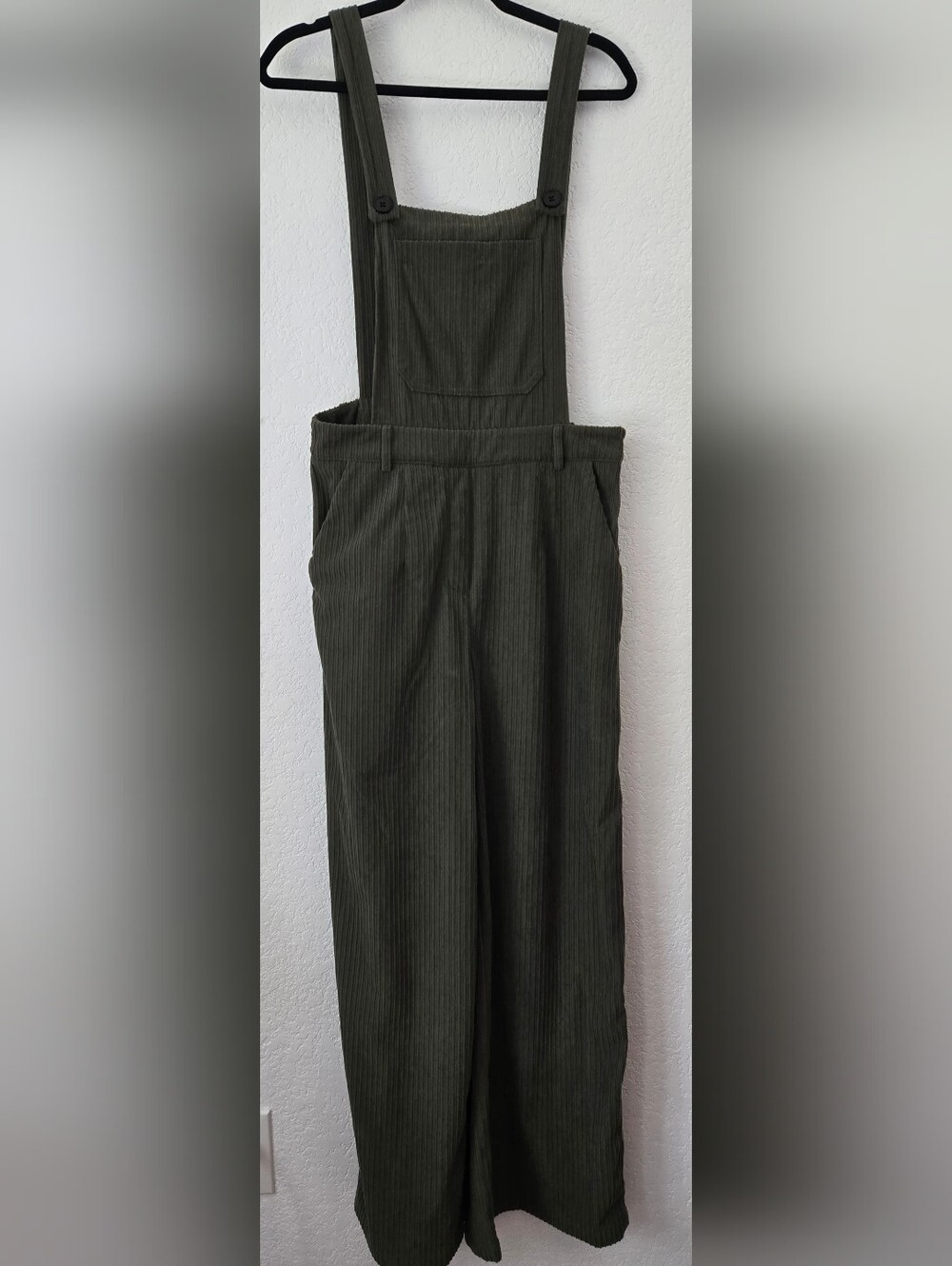 Cider Olive Green Corduroy Overall Jumpsuit - Picture 3 of 7